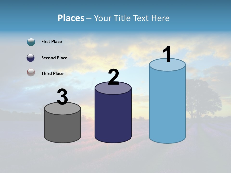 Sunset Green Color PowerPoint Template