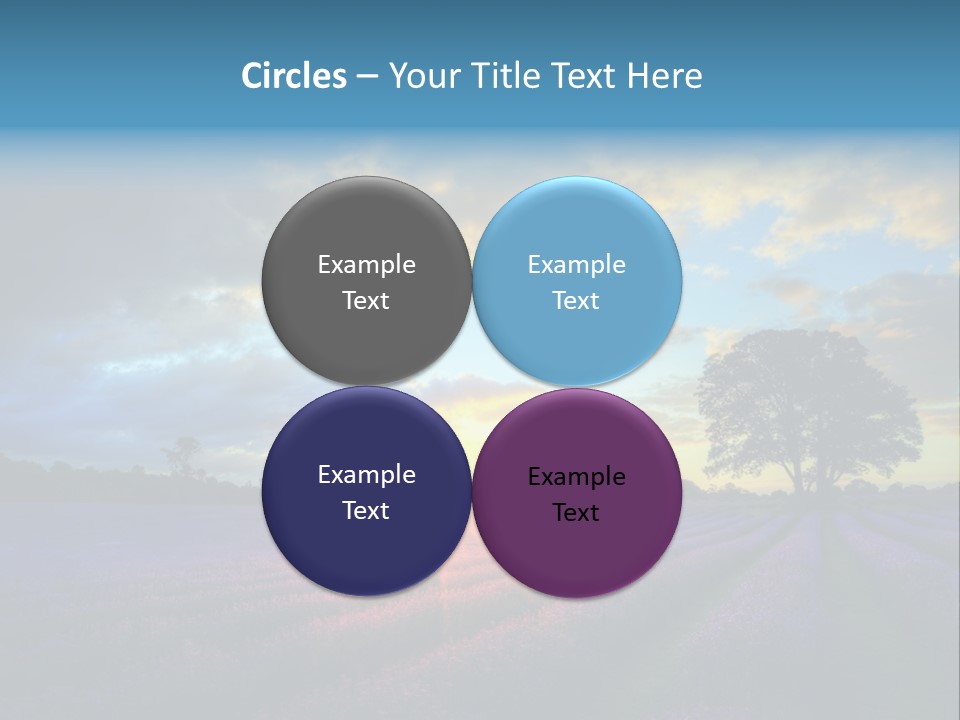 Sunset Green Color PowerPoint Template