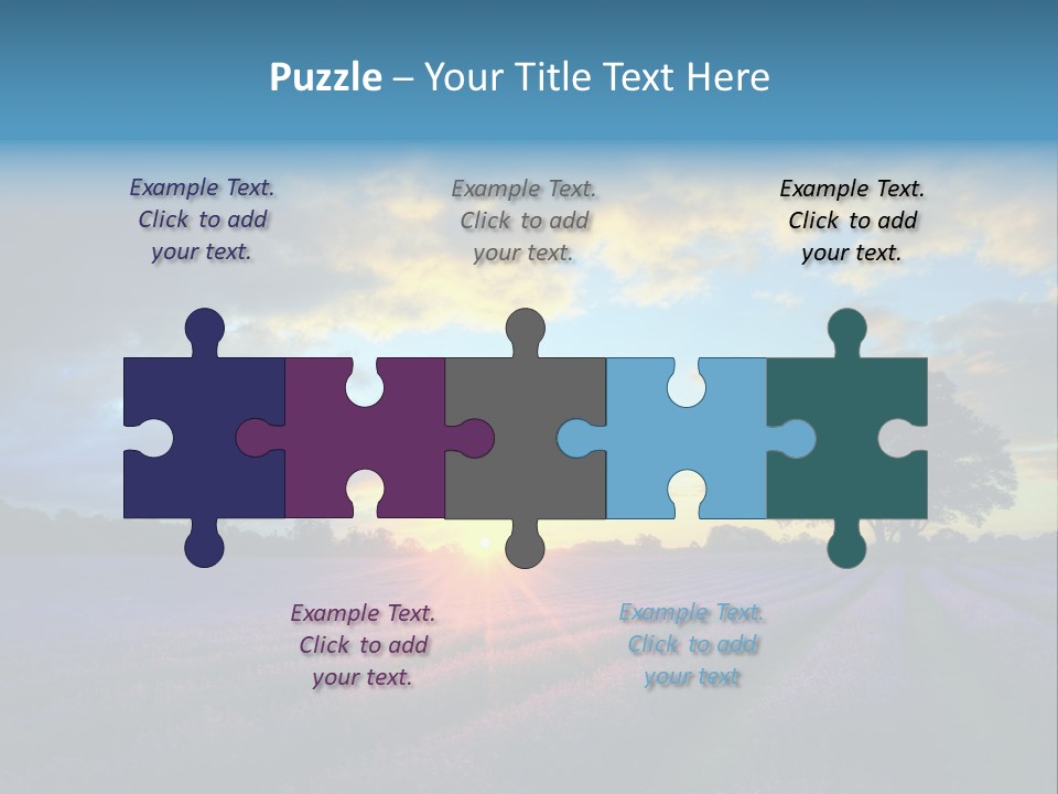 Sunset Green Color PowerPoint Template