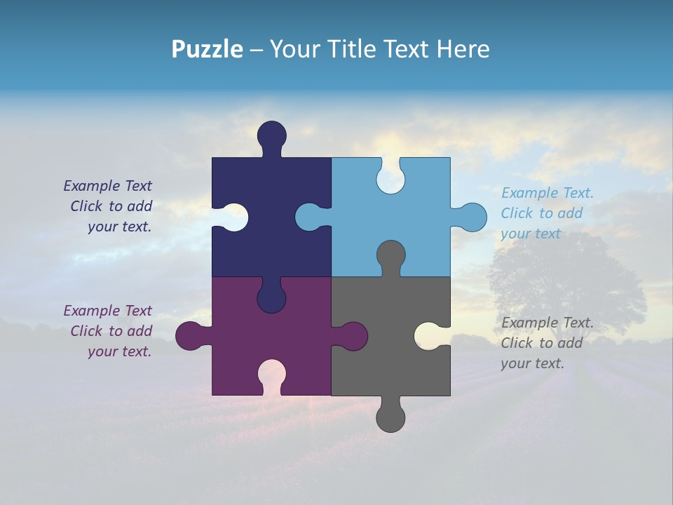 Sunset Green Color PowerPoint Template