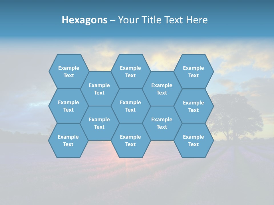 Sunset Green Color PowerPoint Template