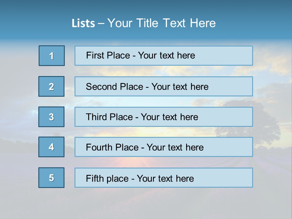 Sunset Green Color PowerPoint Template