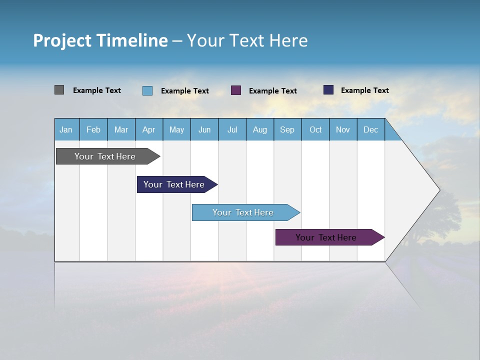Sunset Green Color PowerPoint Template