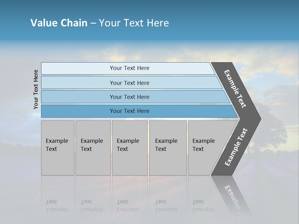 Sunset Green Color PowerPoint Template