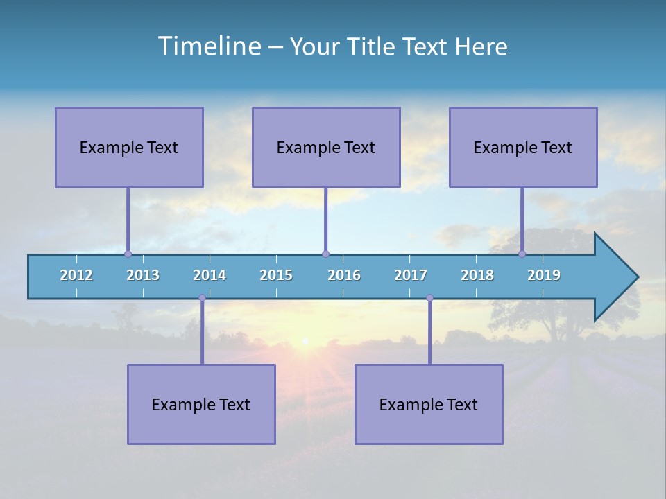 Sunset Green Color PowerPoint Template