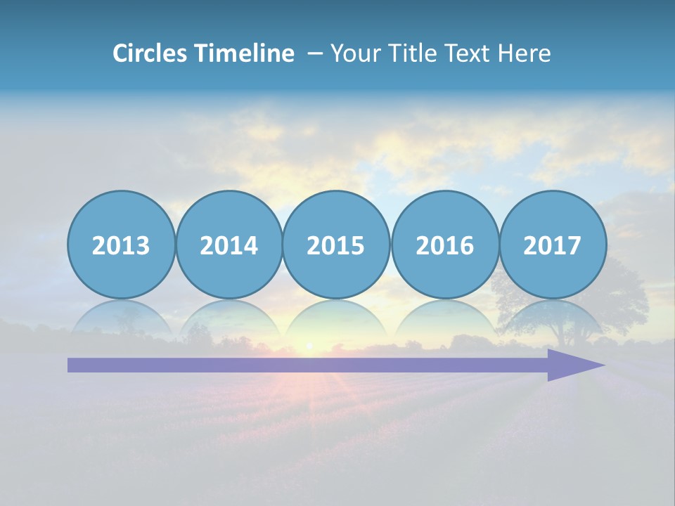 Sunset Green Color PowerPoint Template