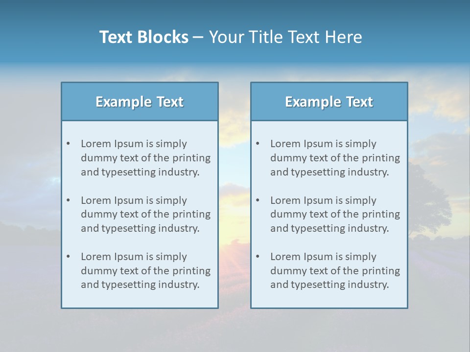Sunset Green Color PowerPoint Template
