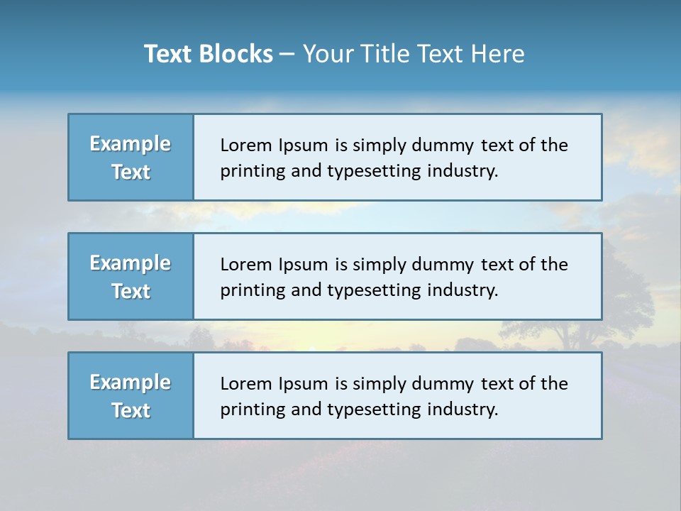 Sunset Green Color PowerPoint Template