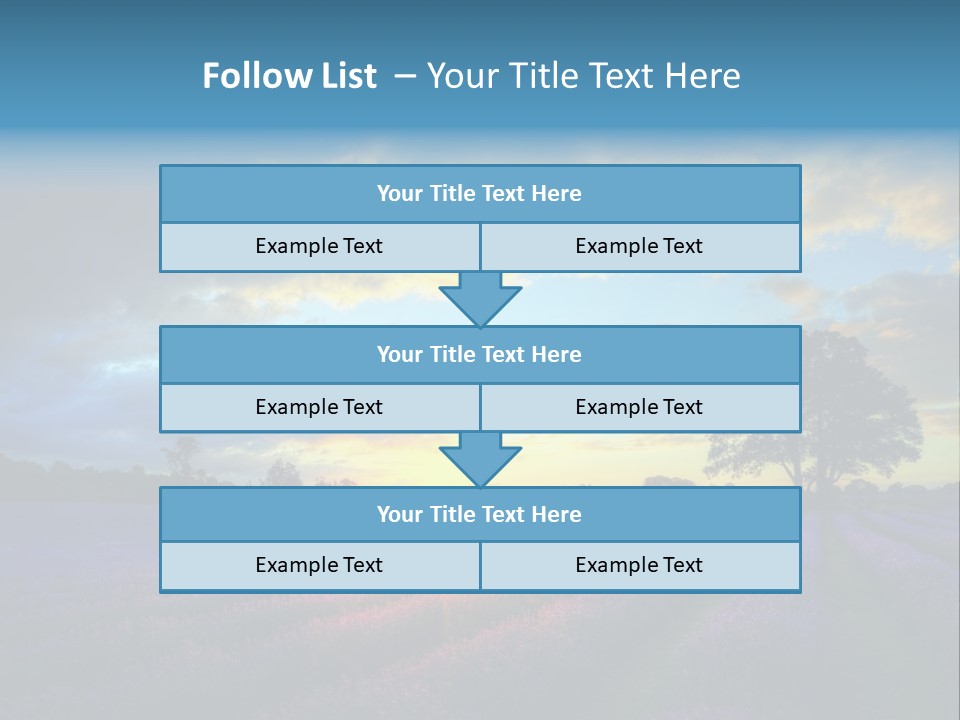 Sunset Green Color PowerPoint Template