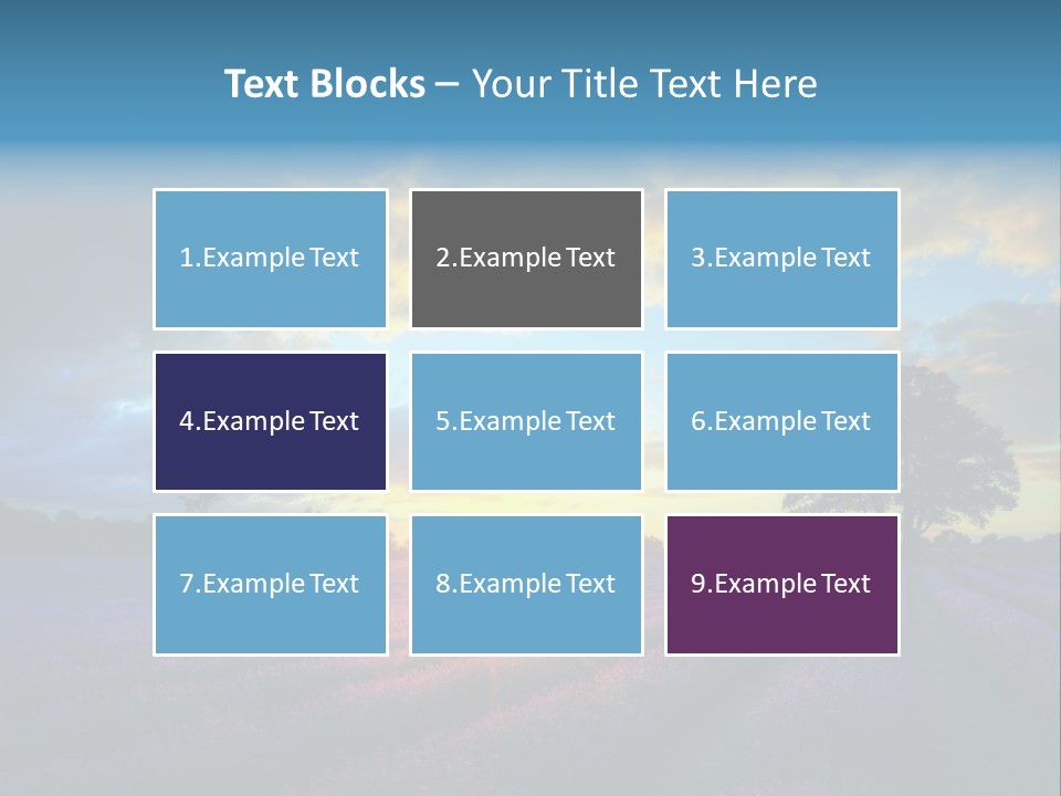 Sunset Green Color PowerPoint Template