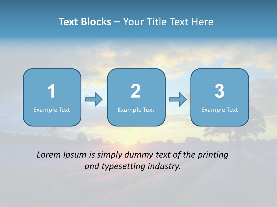 Sunset Green Color PowerPoint Template