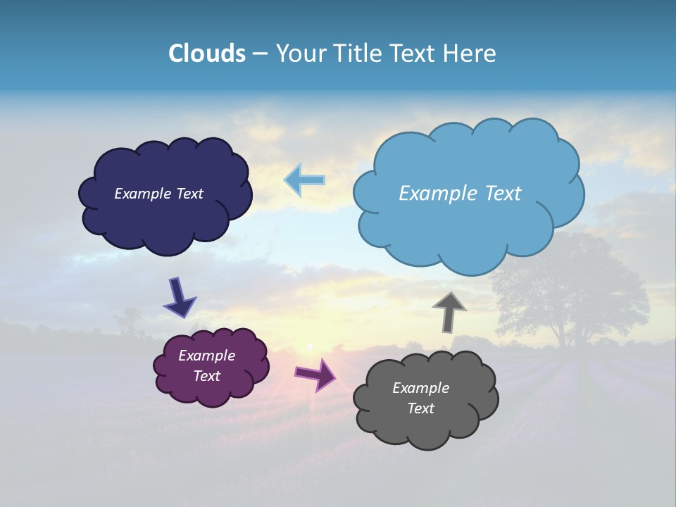 Sunset Green Color PowerPoint Template
