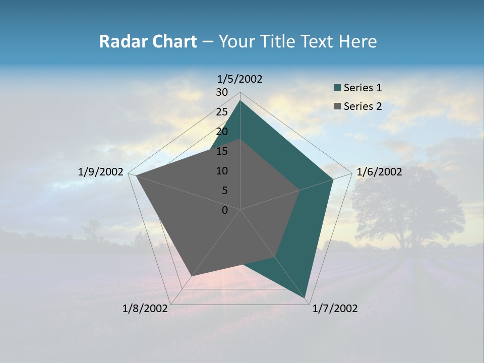 Sunset Green Color PowerPoint Template