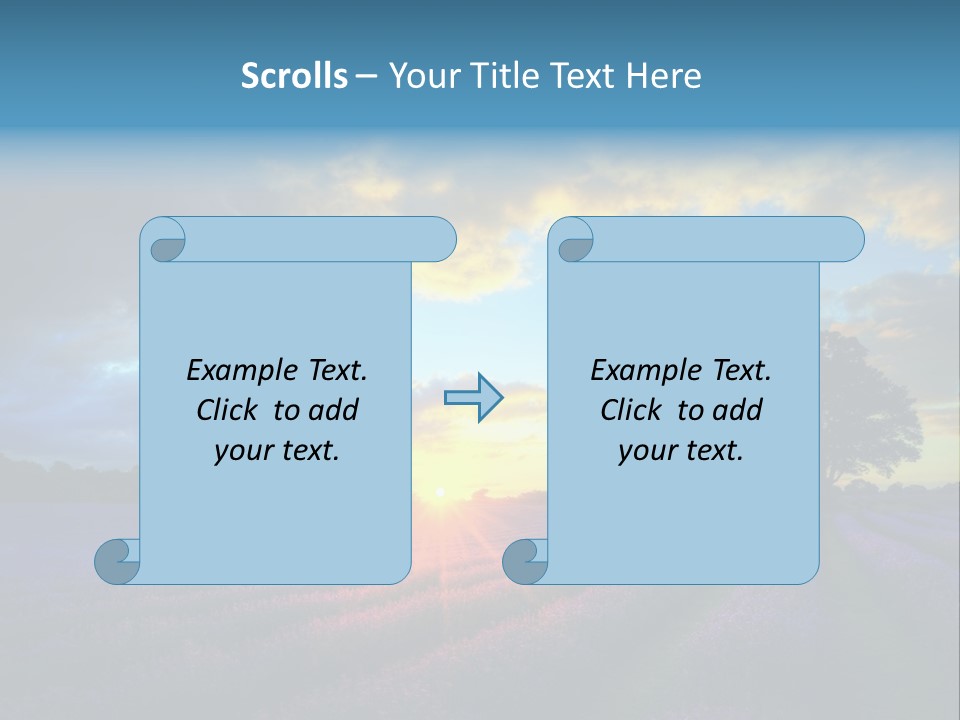 Sunset Green Color PowerPoint Template