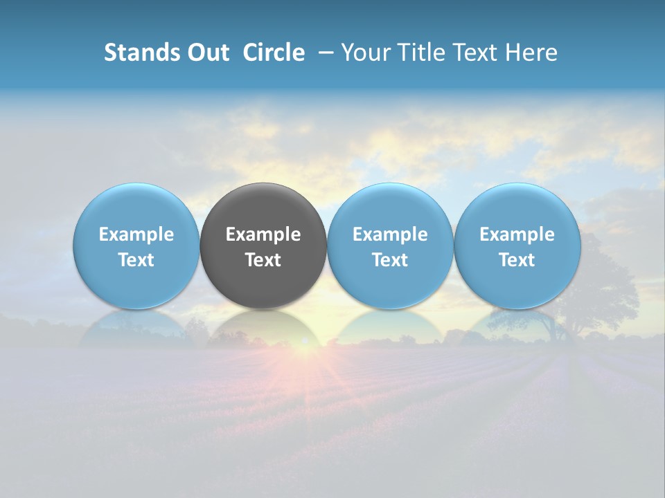 Sunset Green Color PowerPoint Template