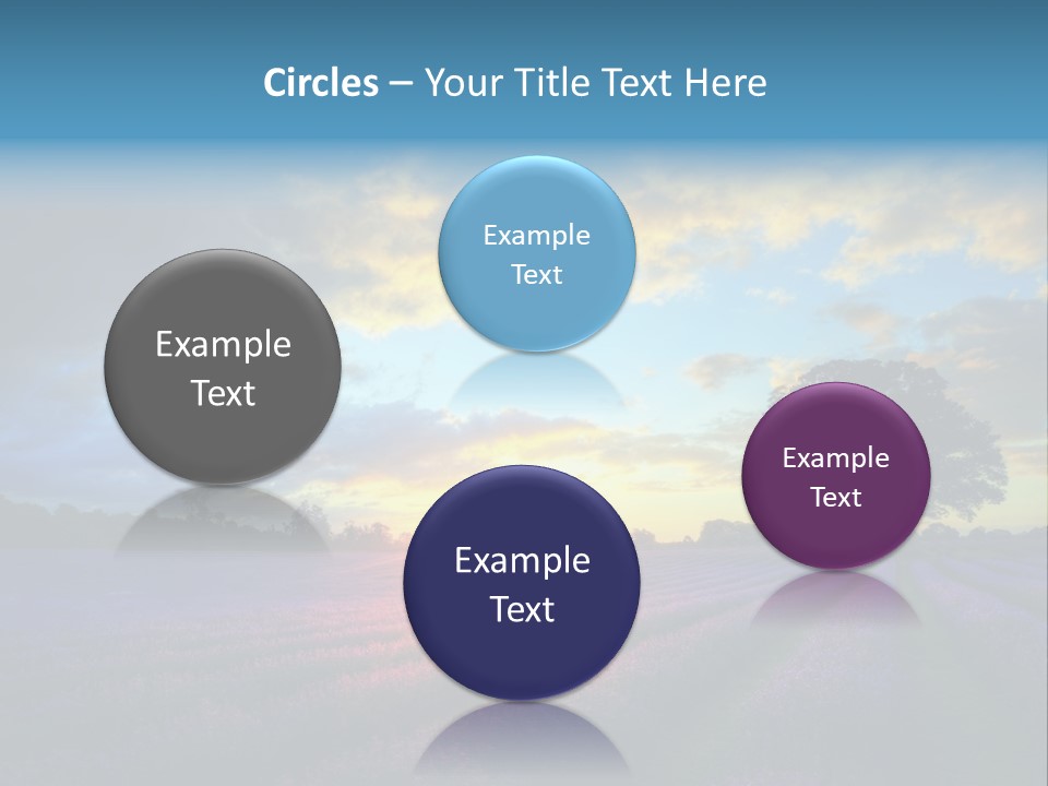 Sunset Green Color PowerPoint Template