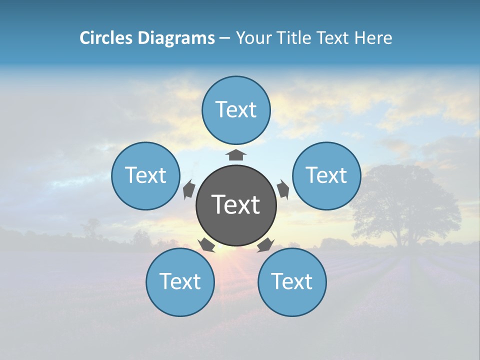 Sunset Green Color PowerPoint Template