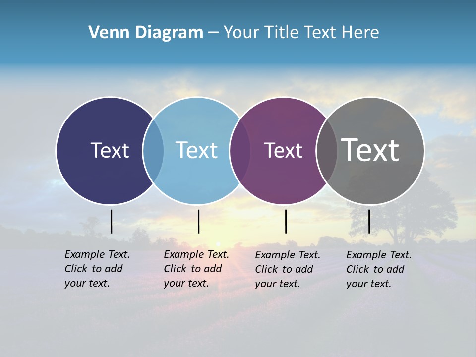 Sunset Green Color PowerPoint Template