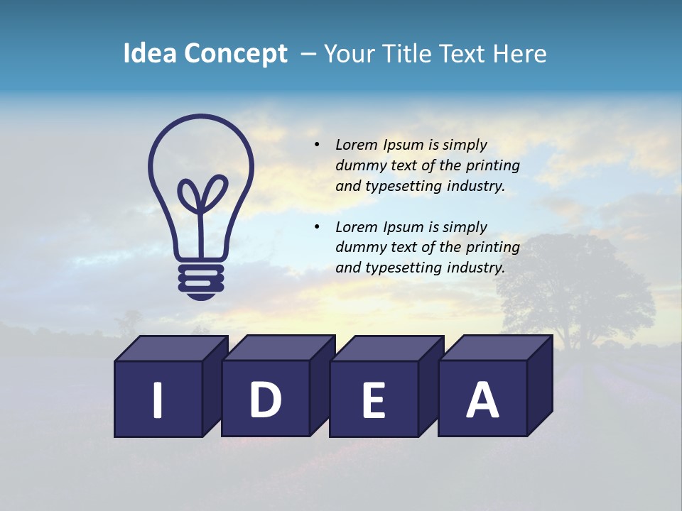 Sunset Green Color PowerPoint Template