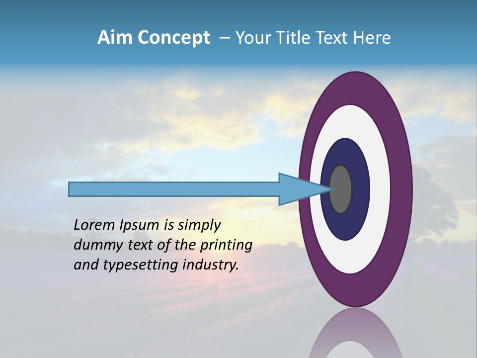 Sunset Green Color PowerPoint Template