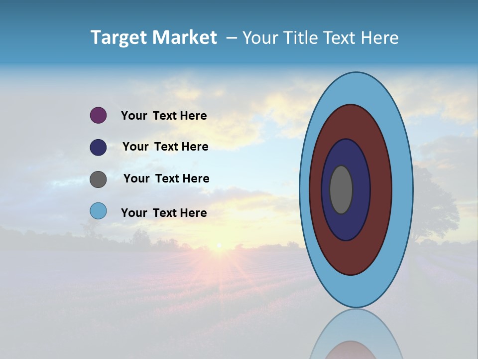 Sunset Green Color PowerPoint Template