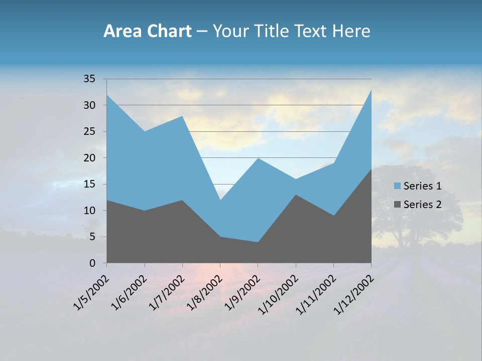 Sunset Green Color PowerPoint Template