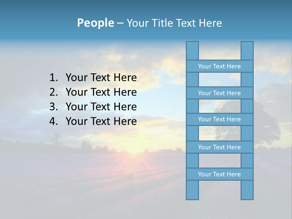 Sunset Green Color PowerPoint Template