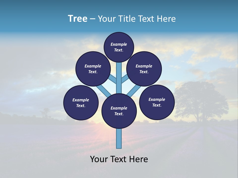 Sunset Green Color PowerPoint Template