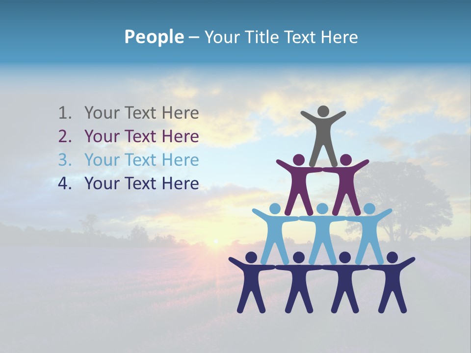 Sunset Green Color PowerPoint Template