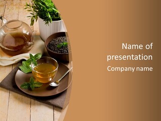 Crystal Liquid Cup PowerPoint Template