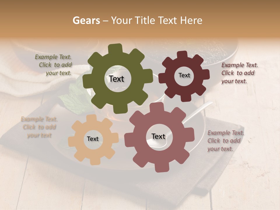 Towel Wooden Table Hot PowerPoint Template