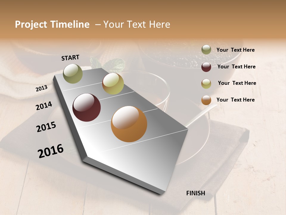Towel Wooden Table Hot PowerPoint Template
