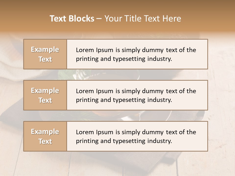 Towel Wooden Table Hot PowerPoint Template