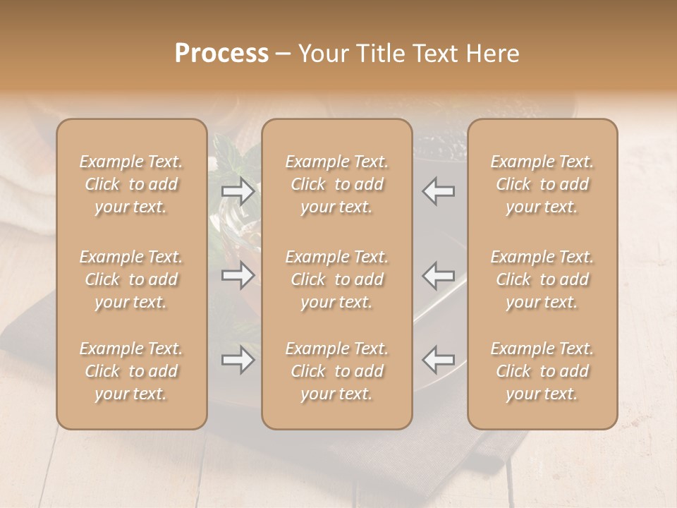 Towel Wooden Table Hot PowerPoint Template