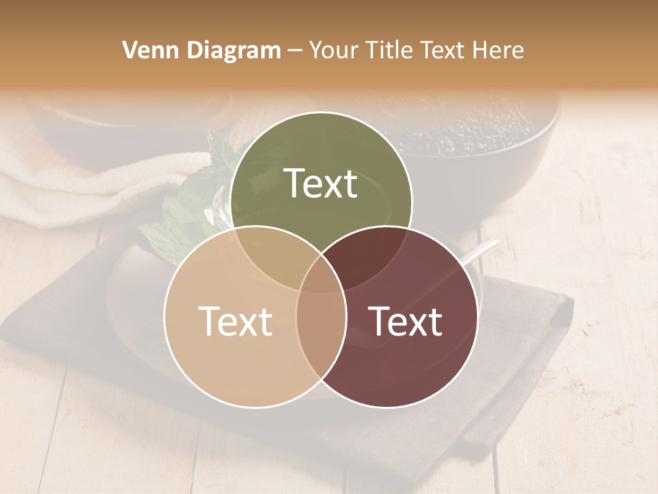 Towel Wooden Table Hot PowerPoint Template