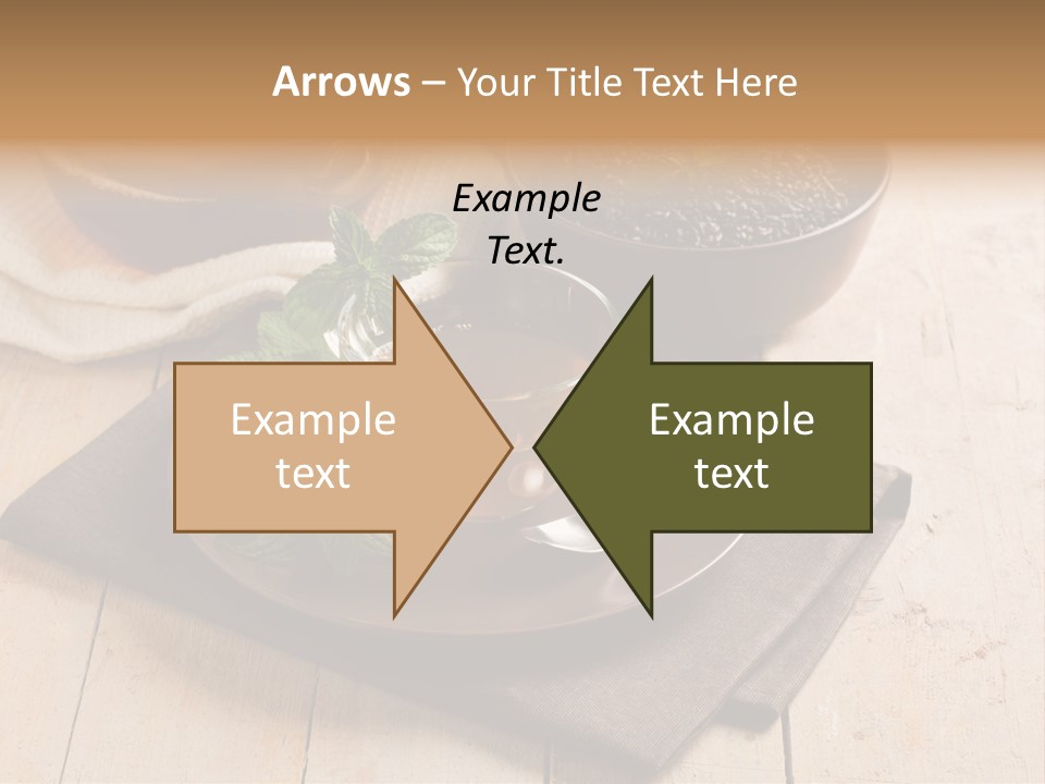 Towel Wooden Table Hot PowerPoint Template