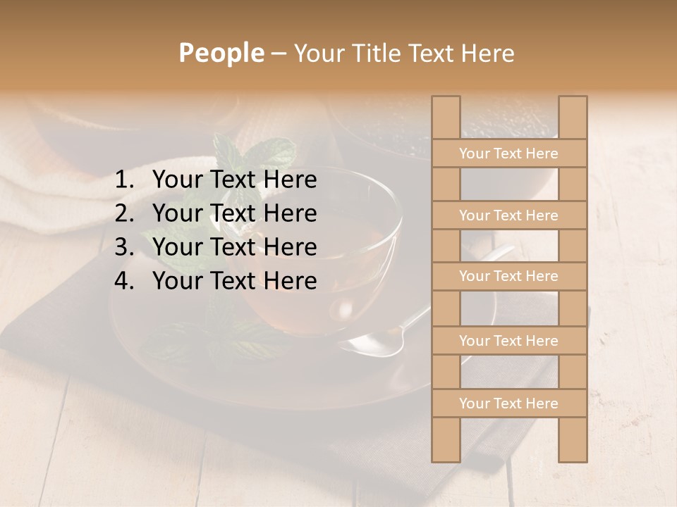 Towel Wooden Table Hot PowerPoint Template
