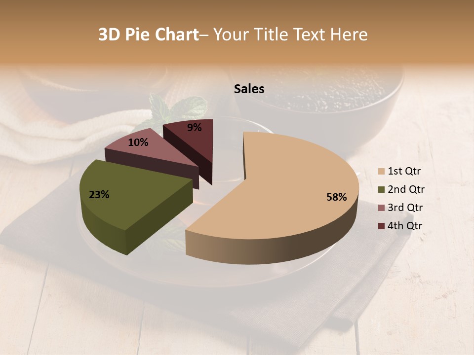 Towel Wooden Table Hot PowerPoint Template