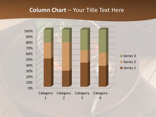 Wooden Table Mint Leaf PowerPoint Template