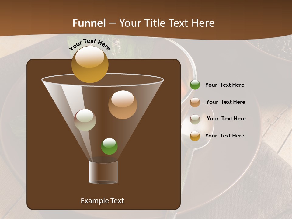 Wooden Table Mint Leaf PowerPoint Template