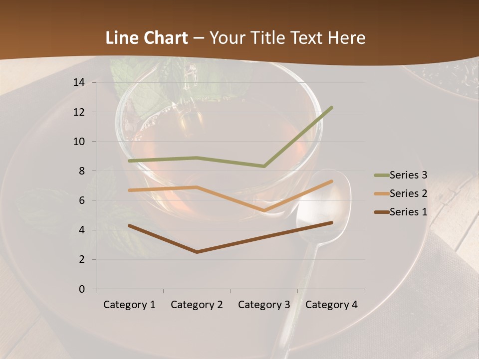 Wooden Table Mint Leaf PowerPoint Template