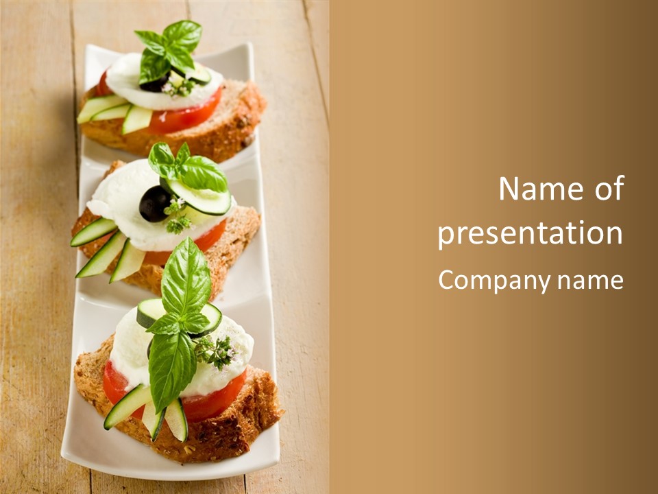 Starter Sandwiches Basil PowerPoint Template