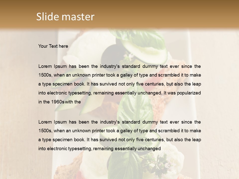 Starter Sandwiches Basil PowerPoint Template