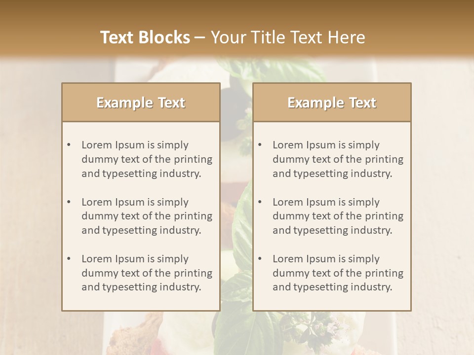 Starter Sandwiches Basil PowerPoint Template