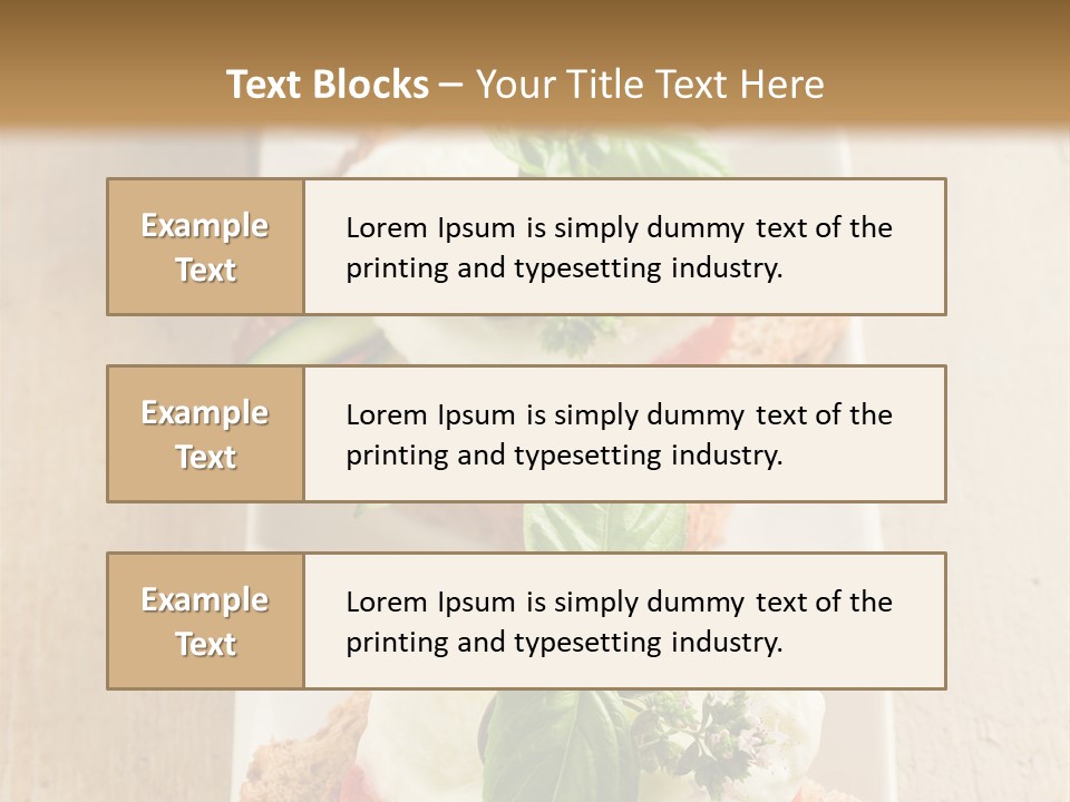 Starter Sandwiches Basil PowerPoint Template