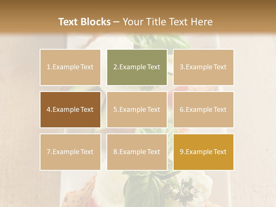 Starter Sandwiches Basil PowerPoint Template