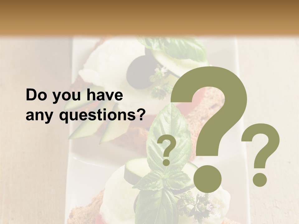 Starter Sandwiches Basil PowerPoint Template