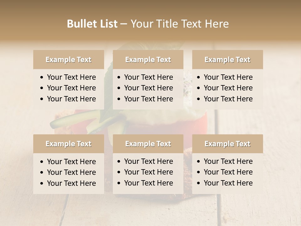 Canap Cheese Sandwiches PowerPoint Template