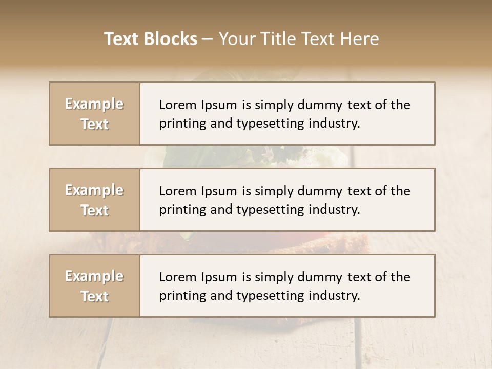Canap Cheese Sandwiches PowerPoint Template