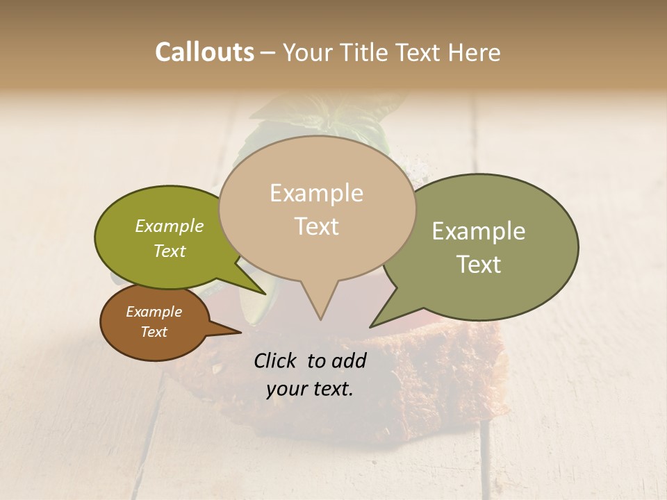 Canap Cheese Sandwiches PowerPoint Template